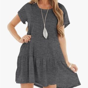 Women's Summer Short Sleeve Crew Neck T Shirt Dress Casual